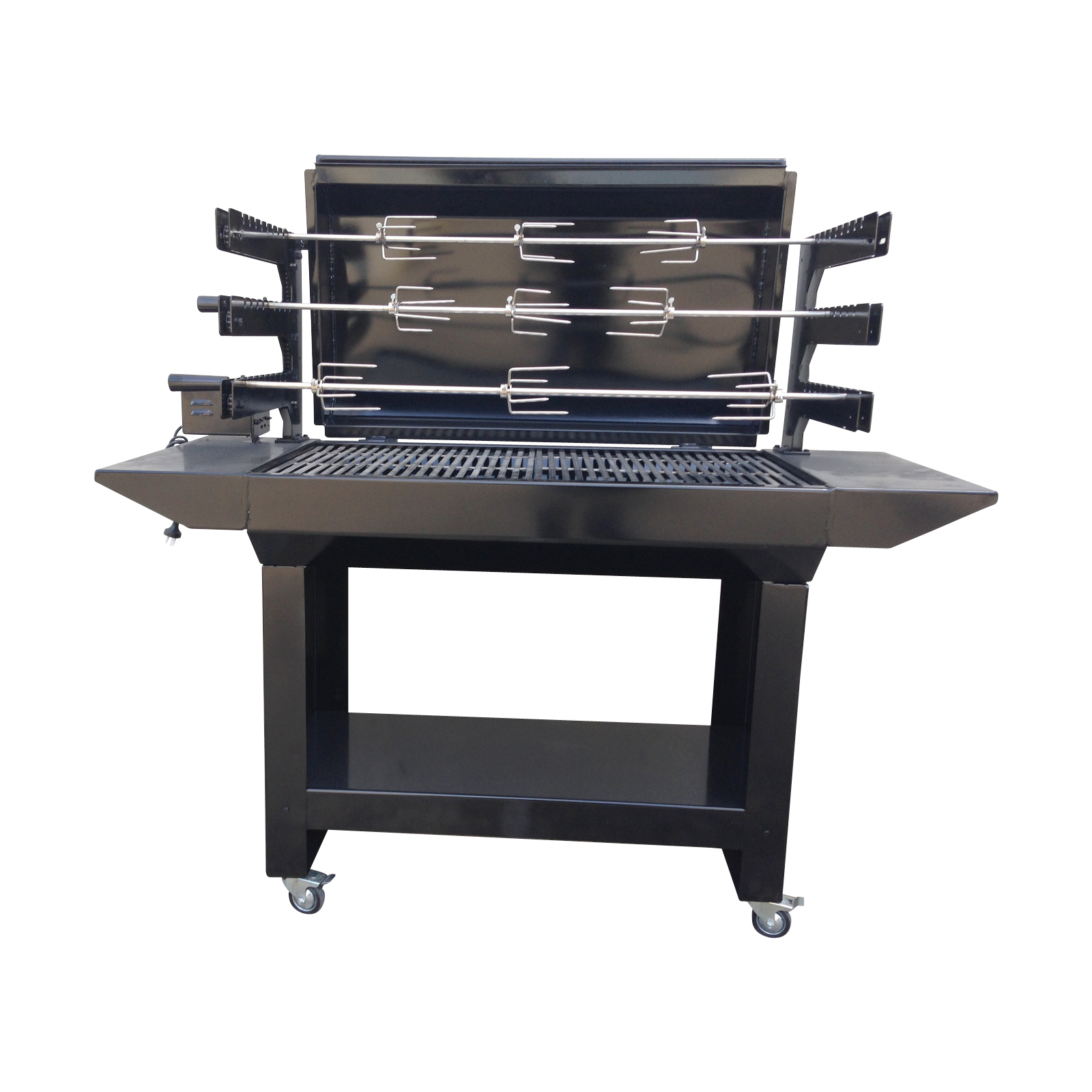 New Australian Made 3 Tier Chain Driven Rotisserie Charcoal Grill BBQ with Hood eBay