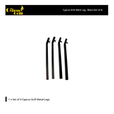 Cyprus Grill Metal Leg - Black (Set of 4) - ML-001