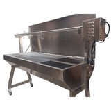 A Frame Stainless Steel Charcoal Rotisserie BBQ Spit (1.3mtr) with 25kgs capacity Motor!!- SSB-4060