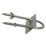 Stainless Steel Back Brace U Bolt with Wing Nut & Plate for DIZZY LAMB BBQ Rotisserie Spit