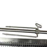 Stainless Steel Long 2 Prong Forks for Rotisserie BBQ Spit (Set of 2) suit 22mm Round Skewer Rod from Dizzy Lamb