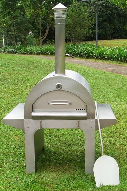 Last One Stainless Steel Wood Fired Pizza Oven with Firebricks Display ...