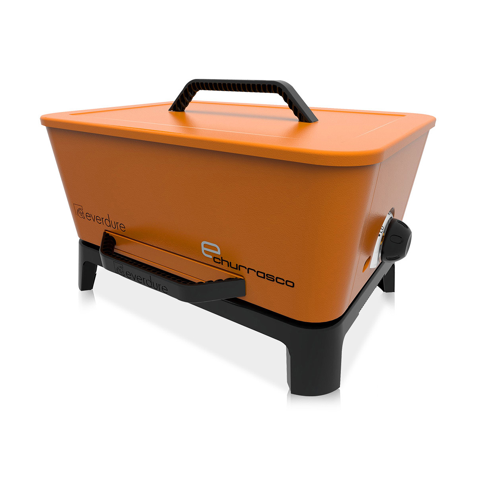 New Everdure EChurrasco Dual Fuel Gas & Charcoal BBQ (Orange