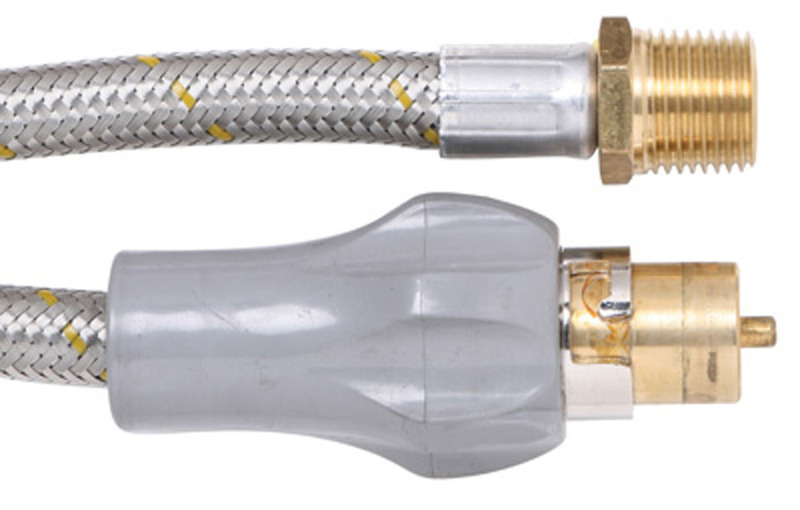 Bromic 10mm Stainless Steel Braided Gas hose 1/2 BSPM x Male