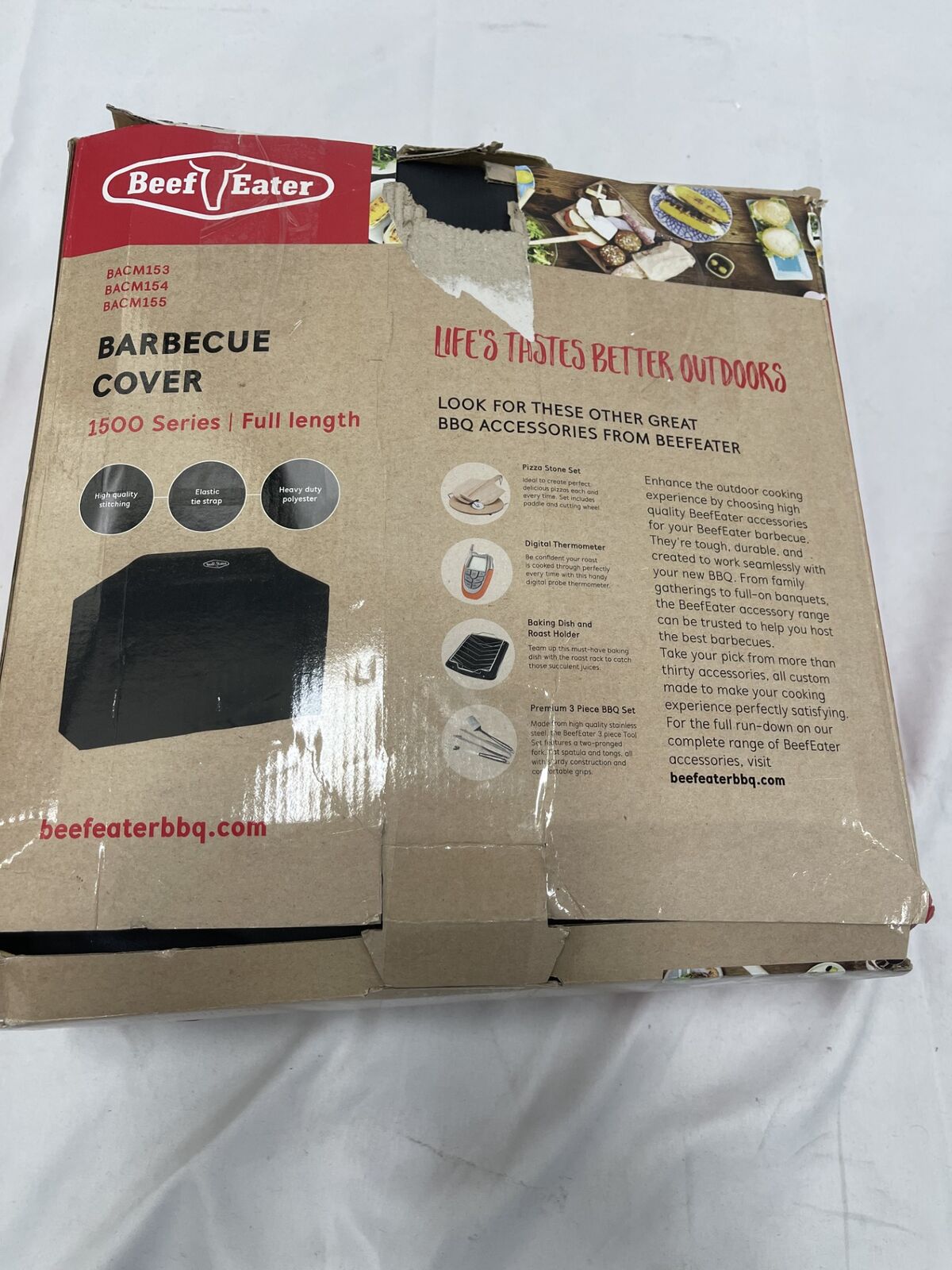 Large View Beefeater Cover for 5 Burner Mobile BBQ - BACM155 - **Display** Clearance
