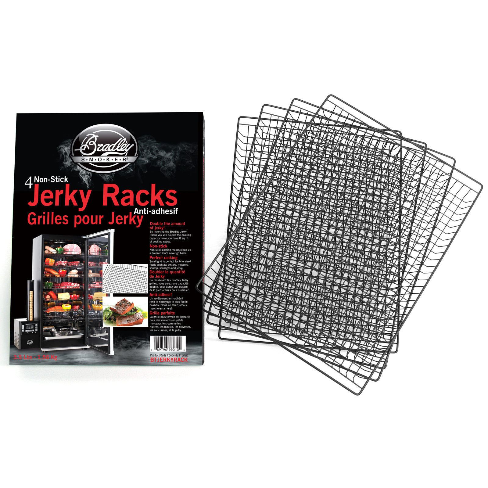 Bradley Set of 4 Jerky Racks (Teflon Coated Small Mesh)
