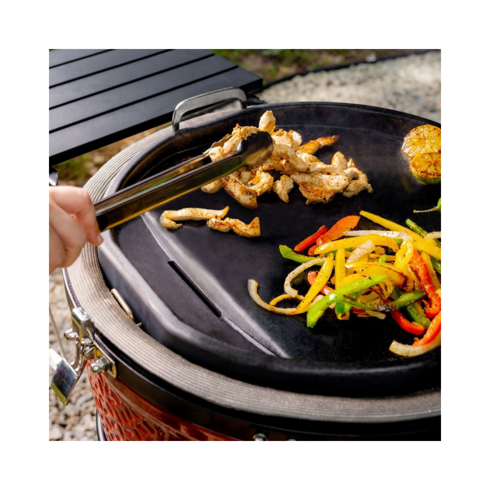 Kamado Joe Half Moon Cast Iron Reversible Grill Griddle