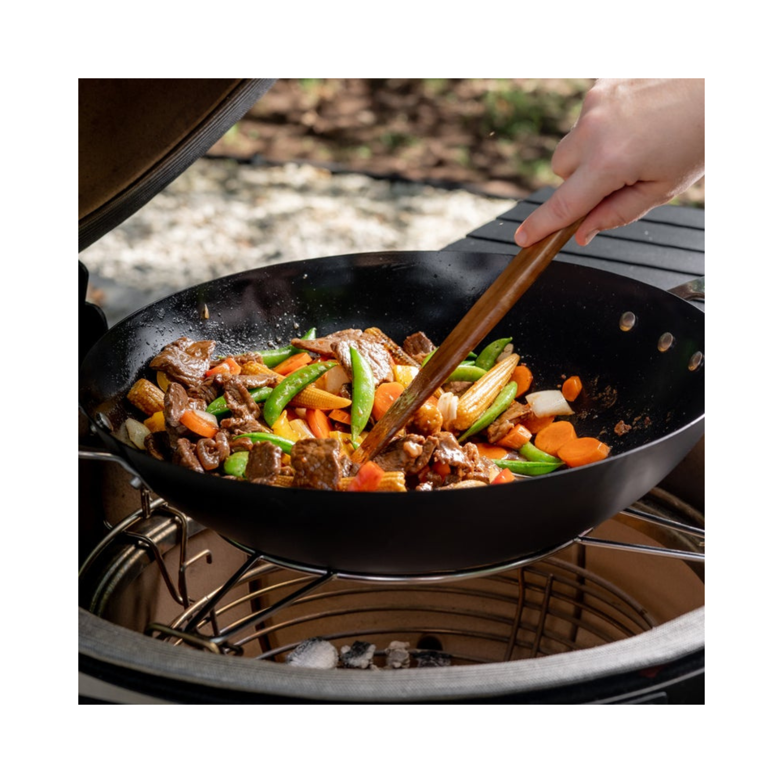 Kamado Joe Karbon Steel Non-Stick Pre-Seasoned Wok - KJ15124922