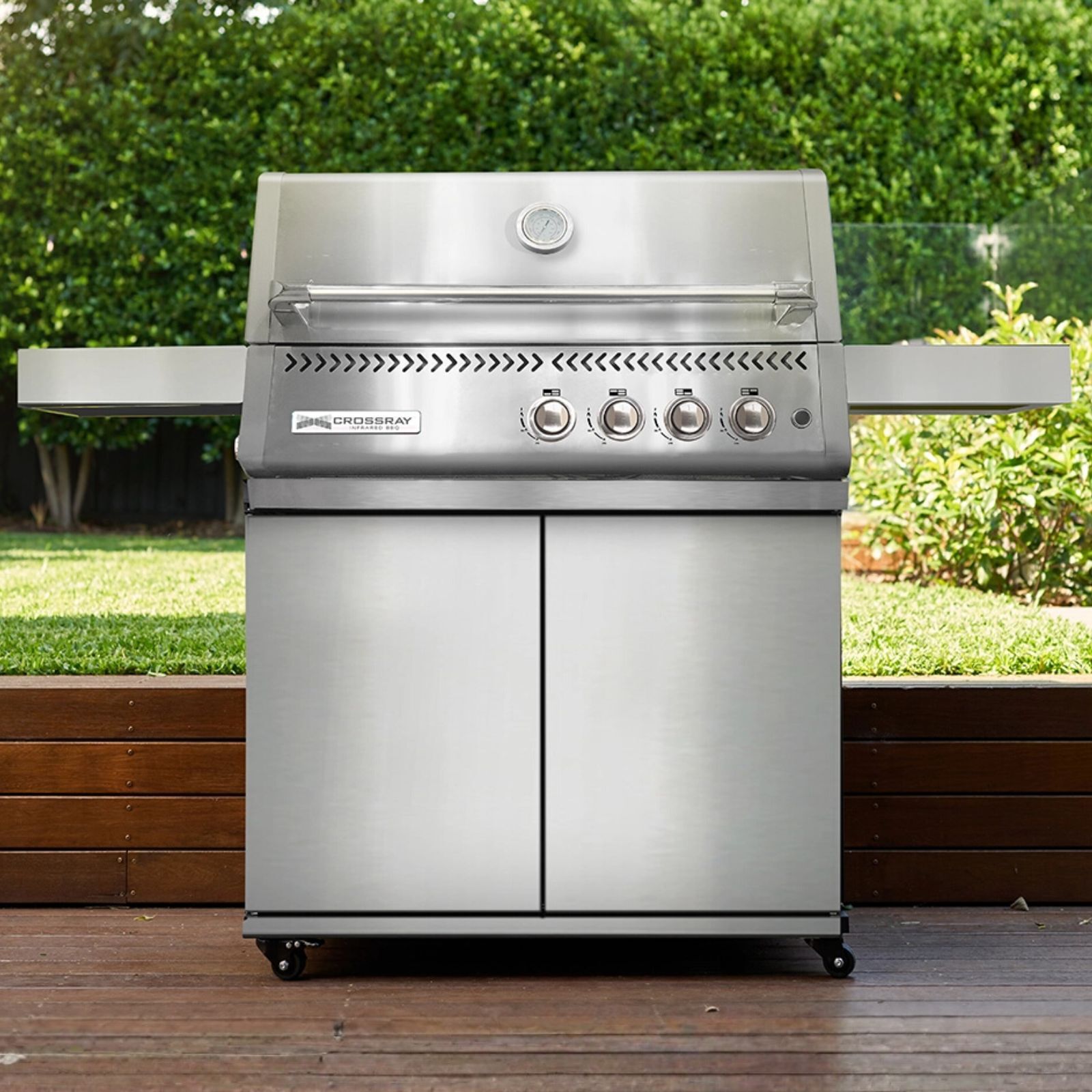 Large View CROSSRAY XPlor Gas BBQ with Trolley - TCX4PL