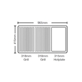 LPG Gasmate Nova MK2 Graphite Outdoor Kitchen with Double Door Fridge and Storage Module - BQ29-MK2wFRIDGE