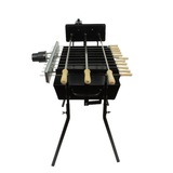 Cyprus Grill Starter Bundle - Modern (Black) Souvla Package Deal with 20kg Variable Speed Motor & Raised Grill  - CG-0779SSB