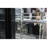 Rhino Black Glass Sliding Under Bench 2 Door Bar Fridge Energy Efficient LG Compressor