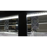 Commercial Glass 3 Door Black Under Bench Bar Fridge With Heated Glass To Stop Condensation