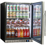 Schmick Quiet Running Front Venting Under Bench Triple Glazed Glass Door Bar Fridge Model SK156L-SS