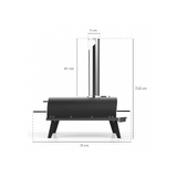 ZiiPa Piana Wood Pellet Pizza Oven with Rotating Stone – Slate