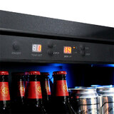 Upright Slim Depth Quiet Running Glass Front 3 Zone Beer And Wine Fridge With 5 x LED Colour Options