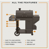 Oklahoma Joe's Tahoma® 900 Auto-Feed Charcoal Smoker & Grill W/ WI-FI