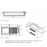 Artusi 104cm 4 Burner Built-In LPG Black Gloss BBQ - ABBQ1B