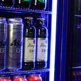Schmick Stainless Quiet Running Front Venting Under Bench Heated Glass Door Bar Fridge Model SK92R-HD