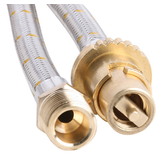 Bromic Hose Gas SS 10mm x 2000mm 1/2 BSPMT x Bayonet - 10HCS2000