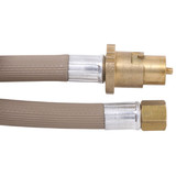 10mm Gas Heater hose assembly 3/8 BSP FF x Male bayonet x 3000mm