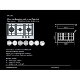 Barazza Lab Evolution 3 Burner Hob - 1PLE2D