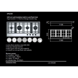 Barazza Lab Evolution 4 Burner Hob - 1PLE3D