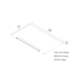 Artusi 80CM Stainless Steel BBQ FLAT LID- ABBQMF2