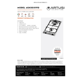 Artusi 30cm Maximus Series Natural Gas Stainless Steel Cooktop - AGH30XFFD