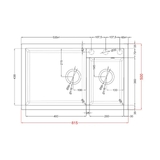 Artusi Double Bowl Sink - AGS812B