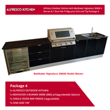 Alfresco Outdoor Kitchen with Beefeater Signature 3000E 4 Burner & 1 Door Bar Fridge plus Sink and Tap Package 4 - AKITCHENDEAL-04