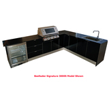 Alfresco L-Shaped Outdoor Kitchen with Beefeater Signature 3000E 4burner & 1 Door Bar Fridge plus Sink and Tap Package 5 - AKITCHENDEAL-05