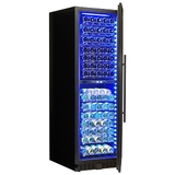 Schmick Black Upright Black Glass Door Dual Zone Wine Refrigerator - BD425D-B