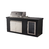 Bossworx Outdoor Kitchen Black SS Grill with SS Door - BDIODK2TBK-CU-AU
