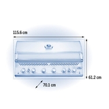 Built in 700 Series LPG 44" with Rear Burner + Lights - BIG44RBIPSS-1-AU