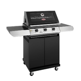 1200 Series 3 burner BBQ & Trolley, Black Enamel - BMG1230BB