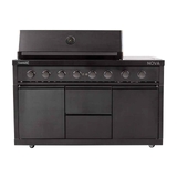 NG Gasmate Nova MK2 Graphite Outdoor Kitchen with Double Door Fridge and Storage Module - BQ29-MK2NGwFRDG