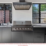 Large View Gasmate Nova MK2 Graphite 6 Burner Classic Built-In BBQ - NG