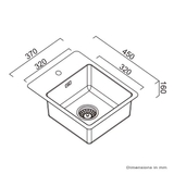 Abey Single Bowl Bar Sink - BS2