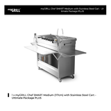 myGRILL Chef SMART Medium with Stainless Steel Cart - CS2111-15-PLUS