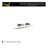 DIY Cyprus Grill Large Skewer Gear Set with 3 Skewers and 20kgs Capacity 12v/240V Variable Speed Motor Package Deal - DIY-CGKIT-VAR