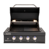 Euro Appliances 4 Burner Black Built-In BBQ - EAL900RBQBL