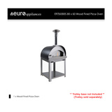 Euro Appliances  80x60 Wood Fired Pizza Oven S/Steel/Black - EPZ60BBS