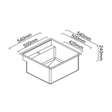 Abey Alfresco Single Bowl Sink and Foldable Tap Pack with Cover - FRAT500