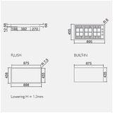 Barazza Lab LABH900-3 90cm flush and built-in hob - LABH900-3