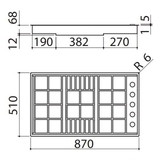 Barazza Lab 90cm flush and built-in hob - LABH900