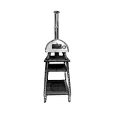 Piccolo Pizza Oven with Rotating Floor - Midnight Black - Includes Stand, Cover, Peel & Laser Thermometer - PPOMB-WT