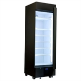 Carlton Dry Upright Quiet Running Black Glass Door Bar Fridge - SC372B-DRY