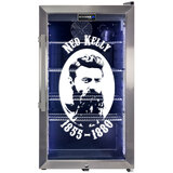 Ned Kelly Themed Alfresco Bar Fridge With Led Strip Lights, Lock and LOW E Glassd