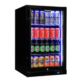 Schmick Quiet Running Front Venting Under Bench Black Glass Door Bar Fridge Heated Glass - Model SK126R-B-HD